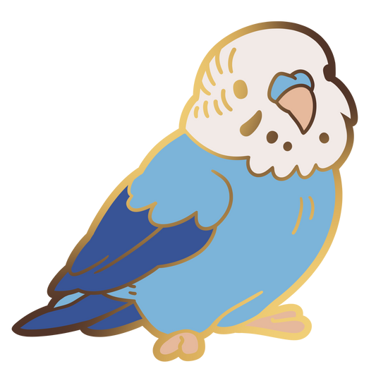 Blue Budgie Enamel Pin