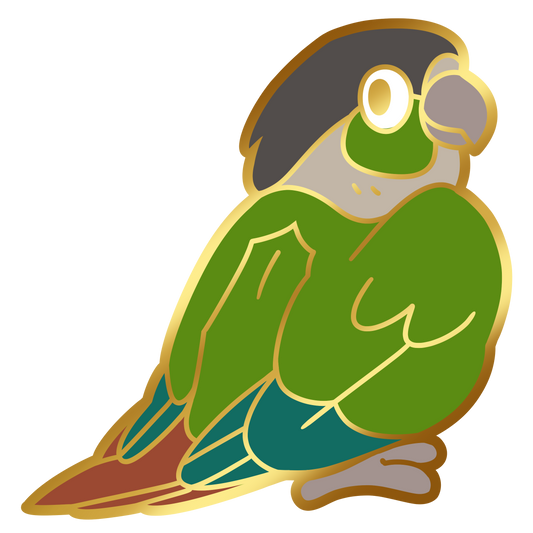 Green-Cheeked Conure Enamel Pin