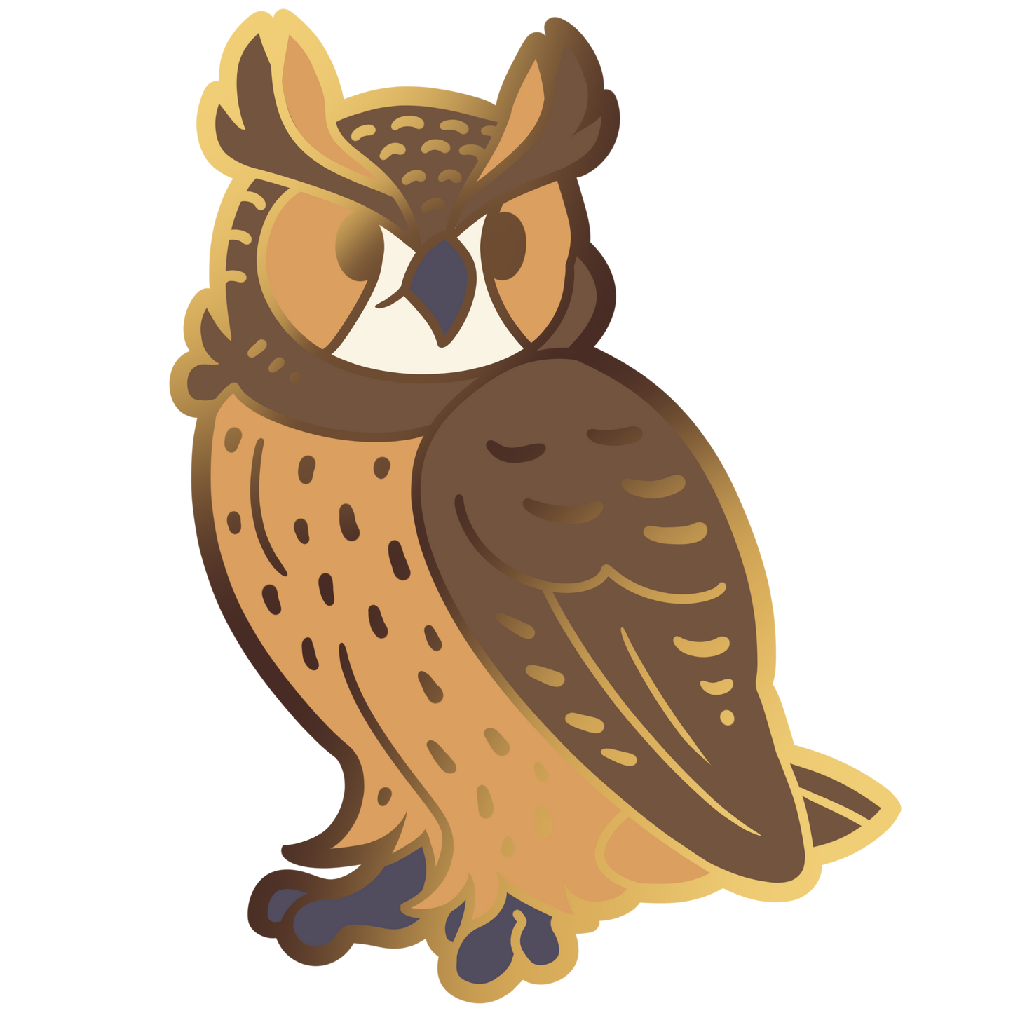 Great Horned Owl Enamel Pin