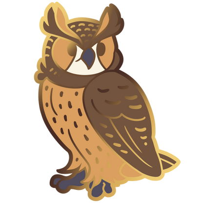 Great Horned Owl Enamel Pin