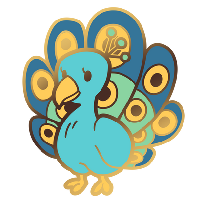 Peacock Enamel Pin