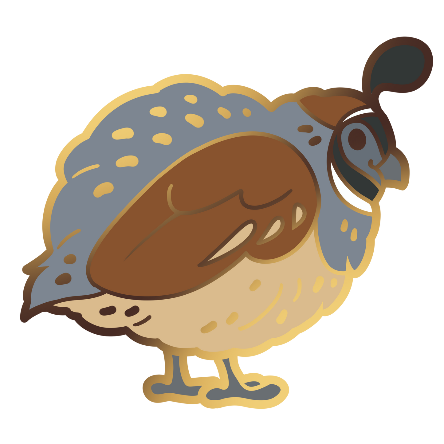 Quail Enamel Pin