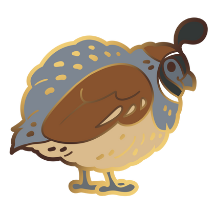 Quail Enamel Pin