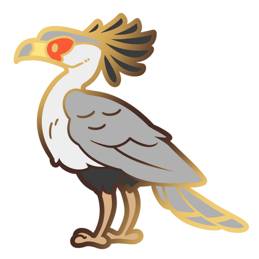 Secretary Bird Enamel Pin