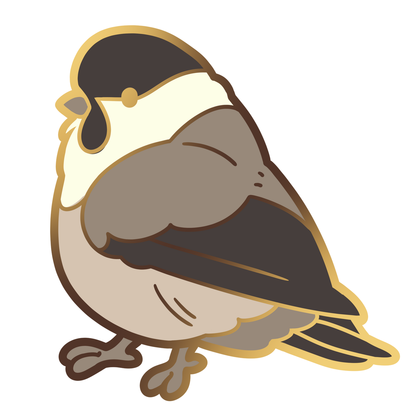 Willow Tit Enamel Pin