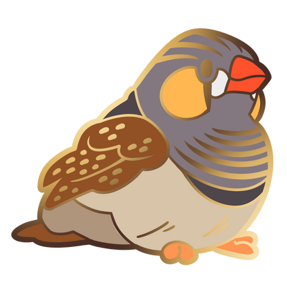 Zebra Finch Enamel Pin