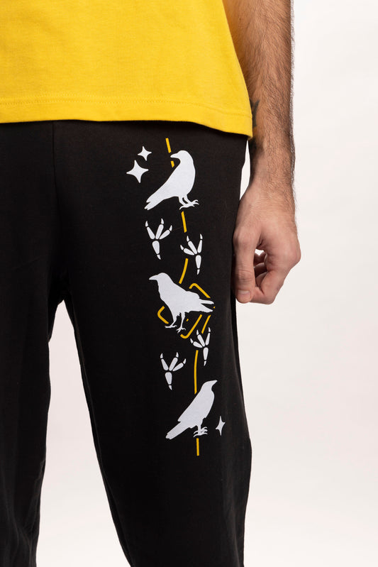 Noir Winged Sweatpants