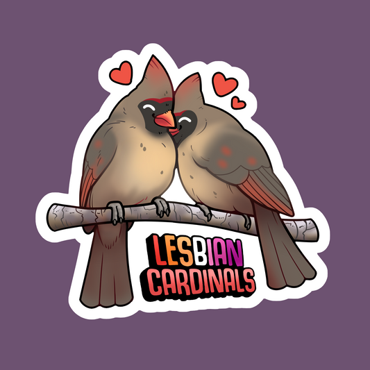 Lesbian Cardinals Sticker