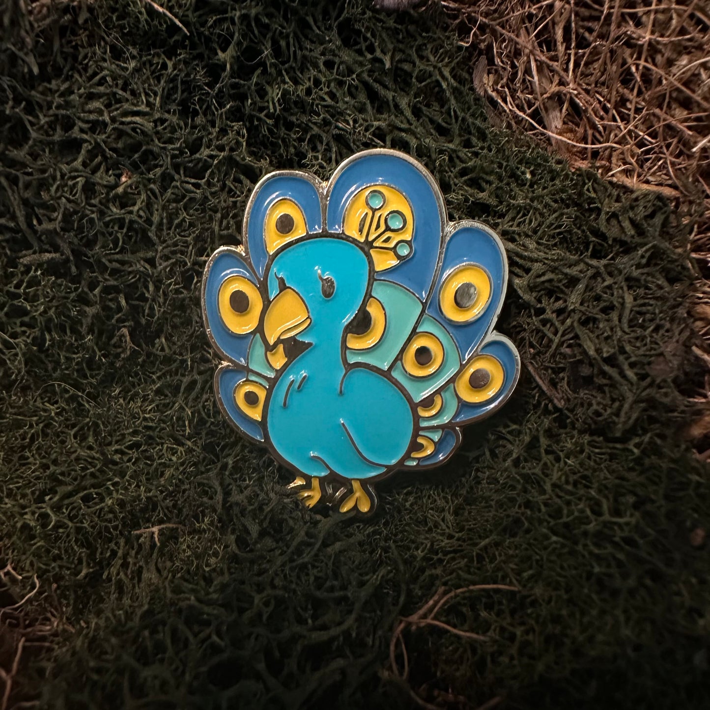 Peacock Enamel Pin