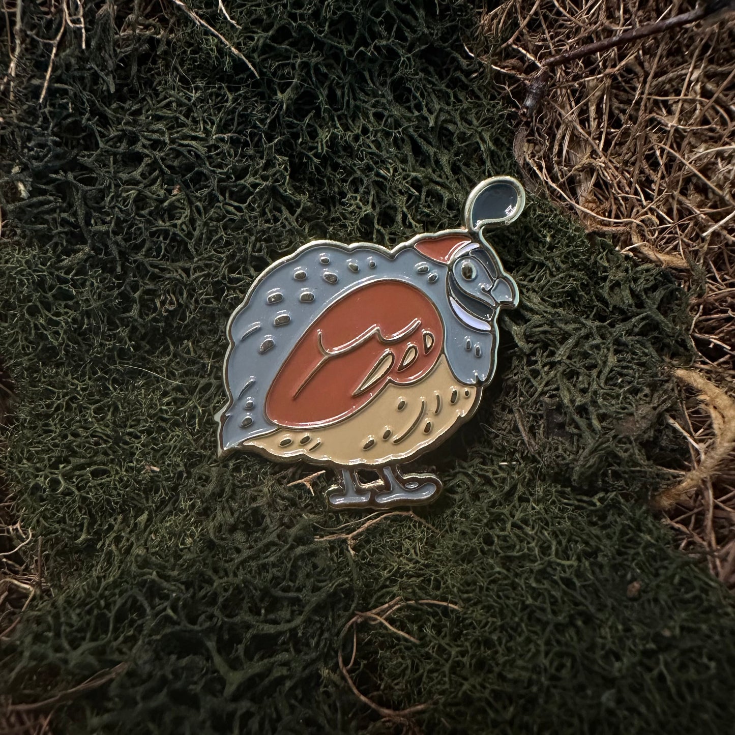 Quail Enamel Pin