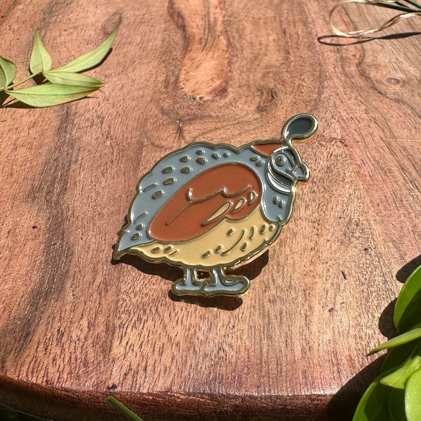 Quail Enamel Pin