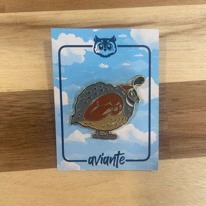 Quail Enamel Pin