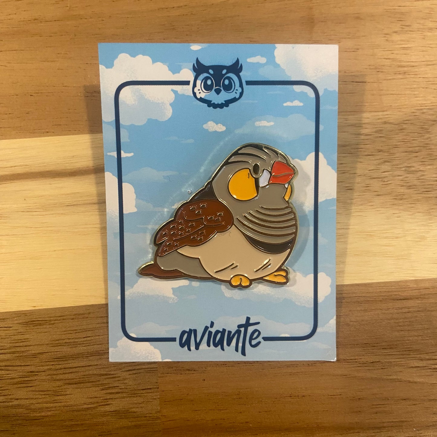 Zebra Finch Enamel Pin