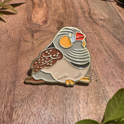 Zebra Finch Enamel Pin